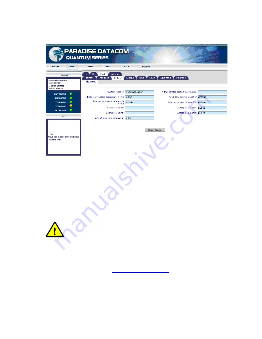 Paradise Datacom Evolution Installation And Operating Handbook Download Page 212