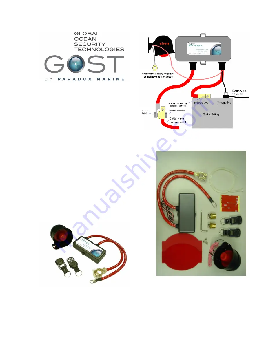 Paradox Marine GOST Immobilizer Installation Manual Download Page 1