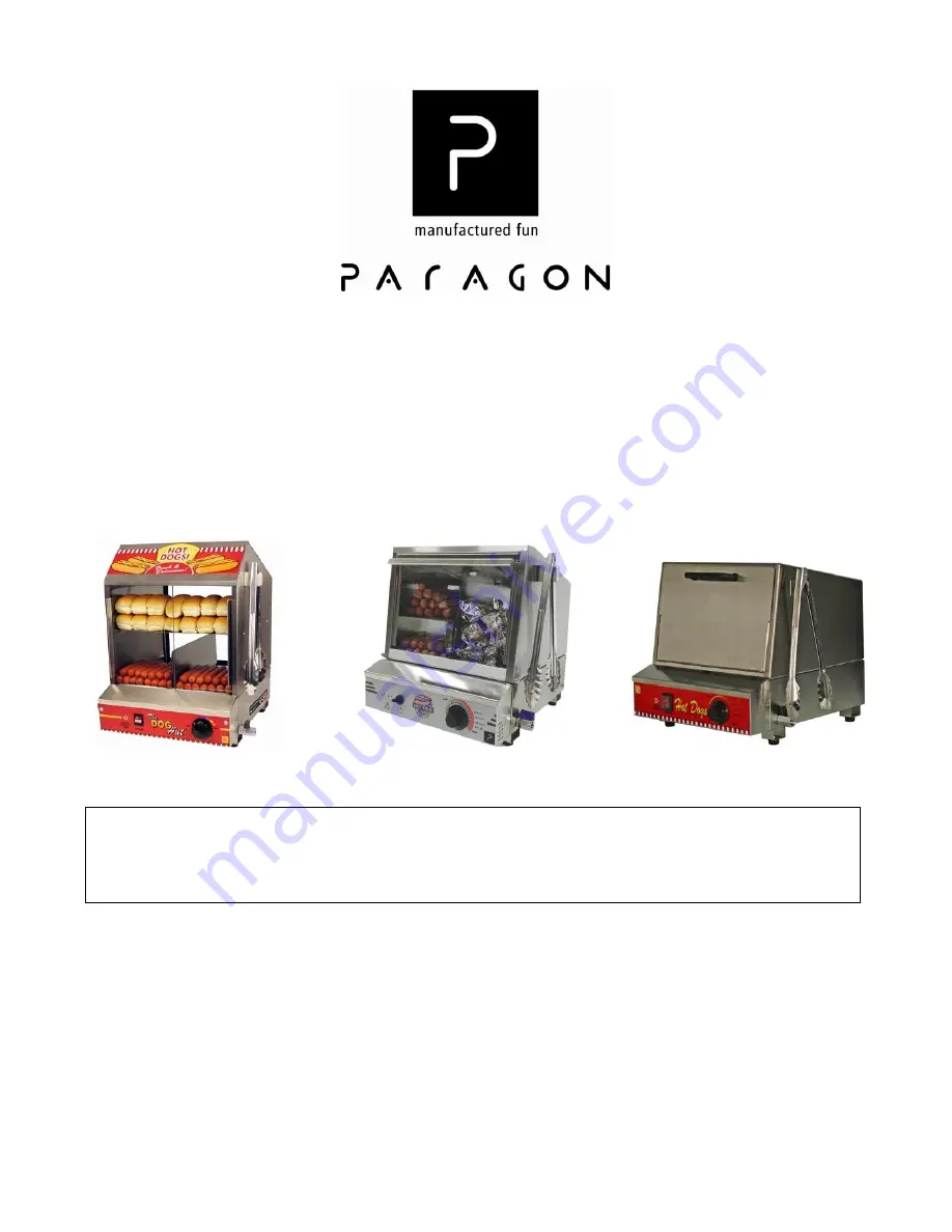 Paragon 8030 Owner'S Manual Download Page 1