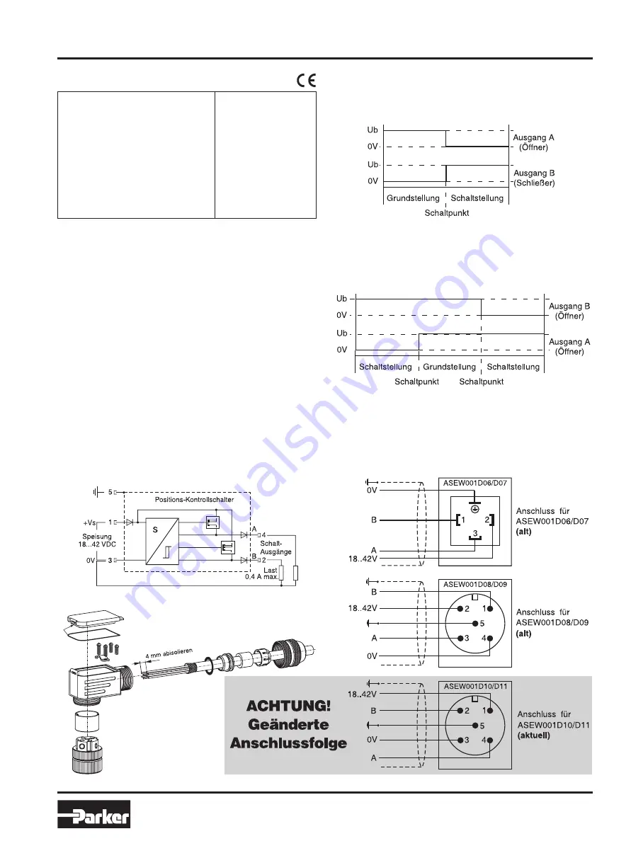 Parker ASEW 001 D11 Series Installation Manual Download Page 1