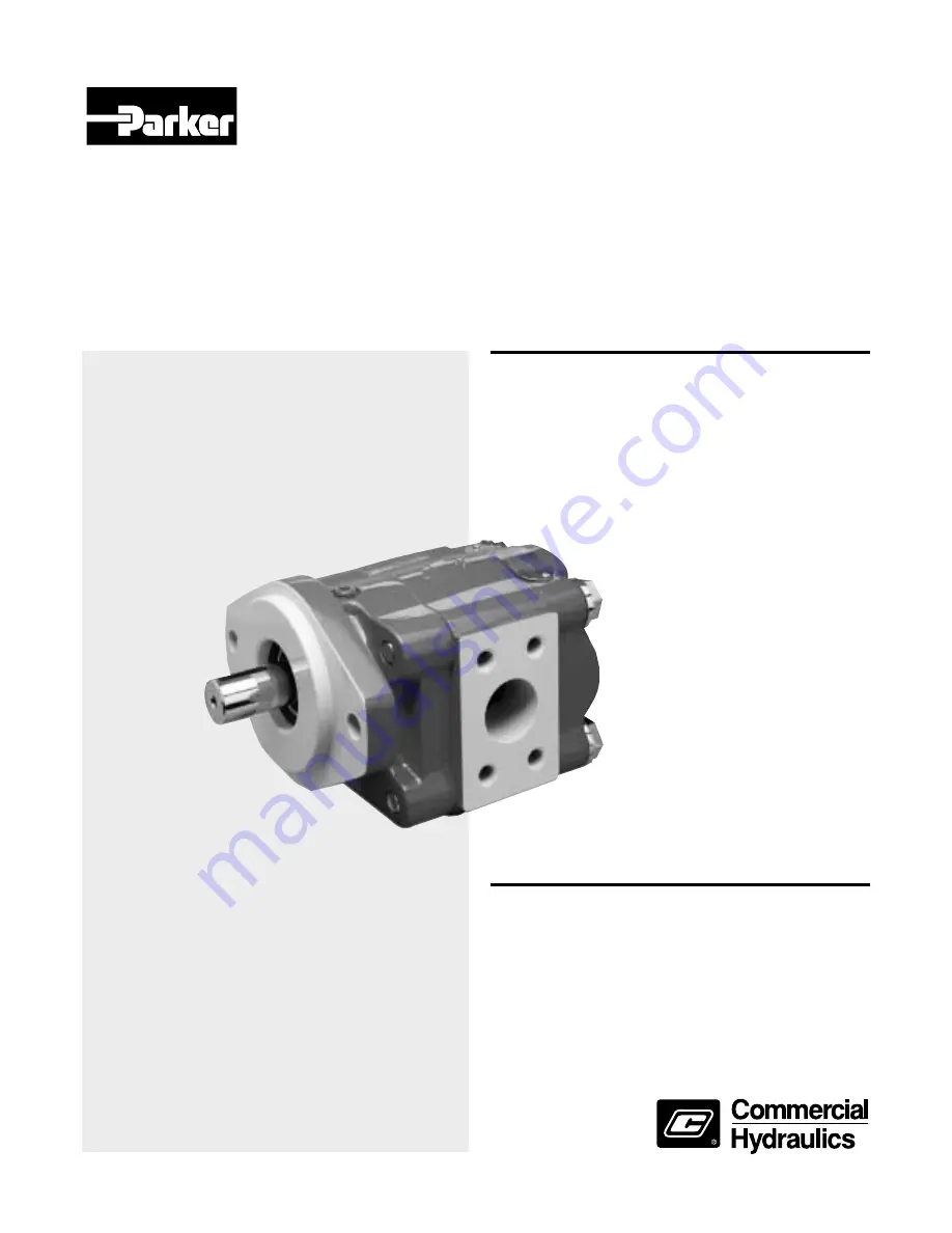 Parker Commercial Hydraulics PGP030/031 Series Скачать руководство пользователя страница 1