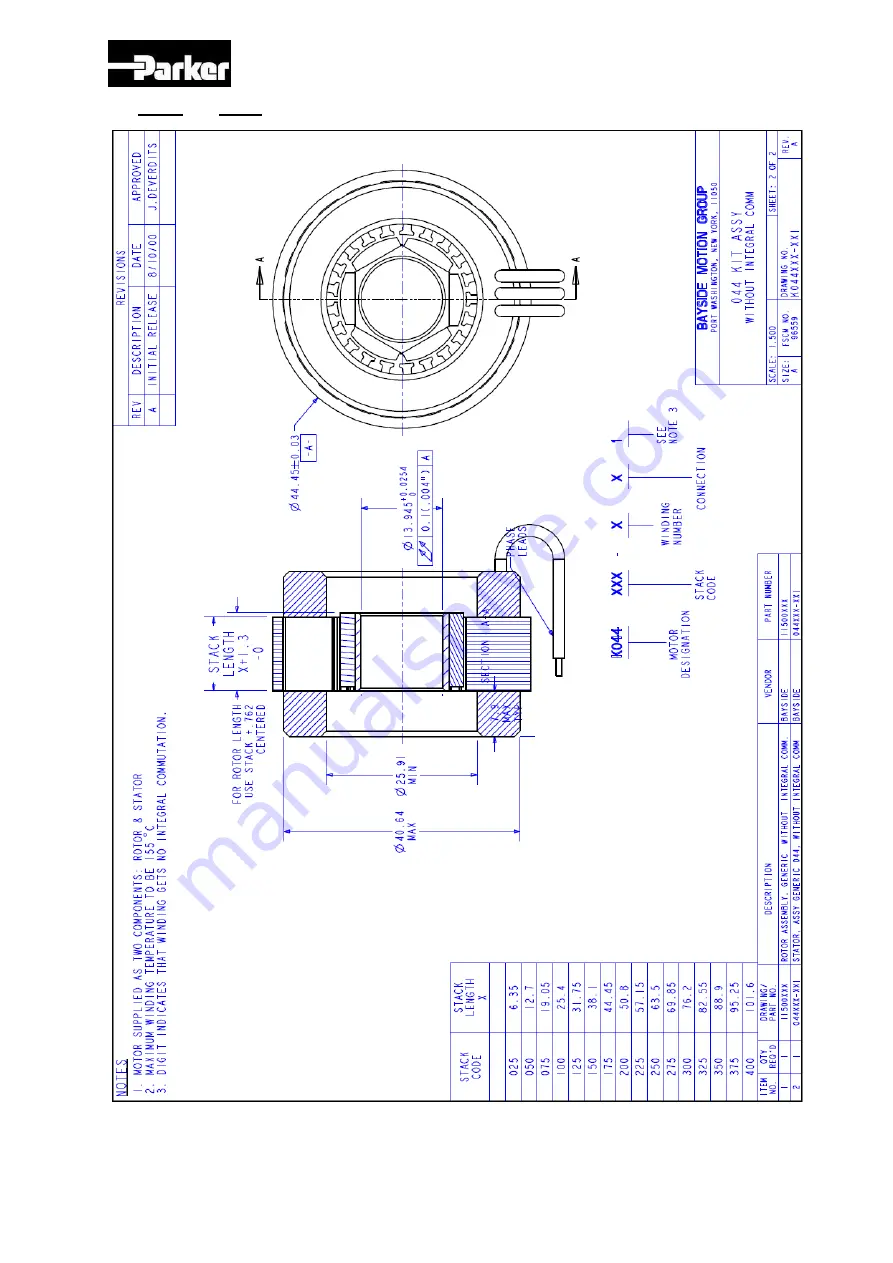 Parker K Series Technical Manual Download Page 30