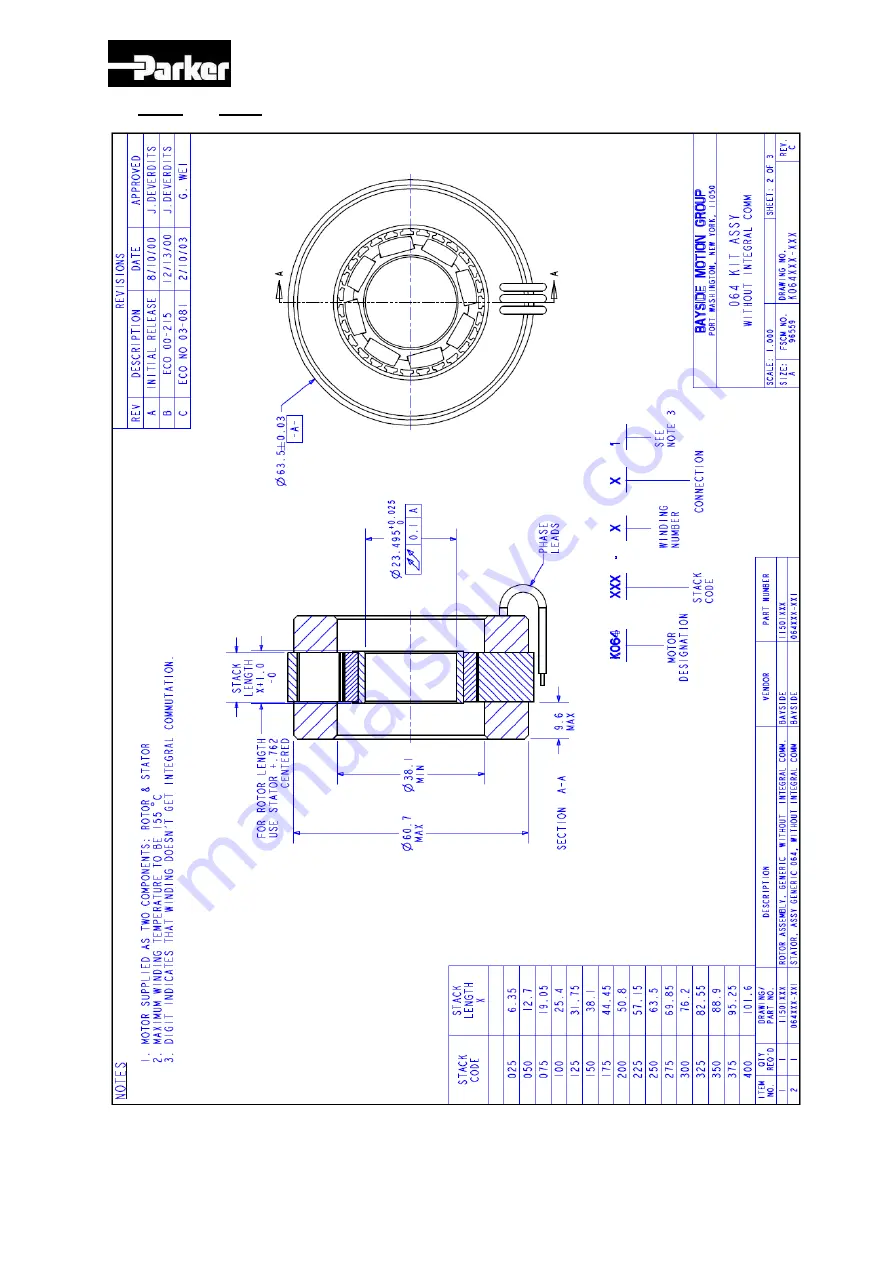 Parker K Series Technical Manual Download Page 32