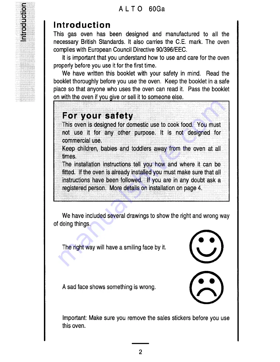 Parkinson Cowan Alto 60 Ga Owners Handbook And Installation Instructions Download Page 2