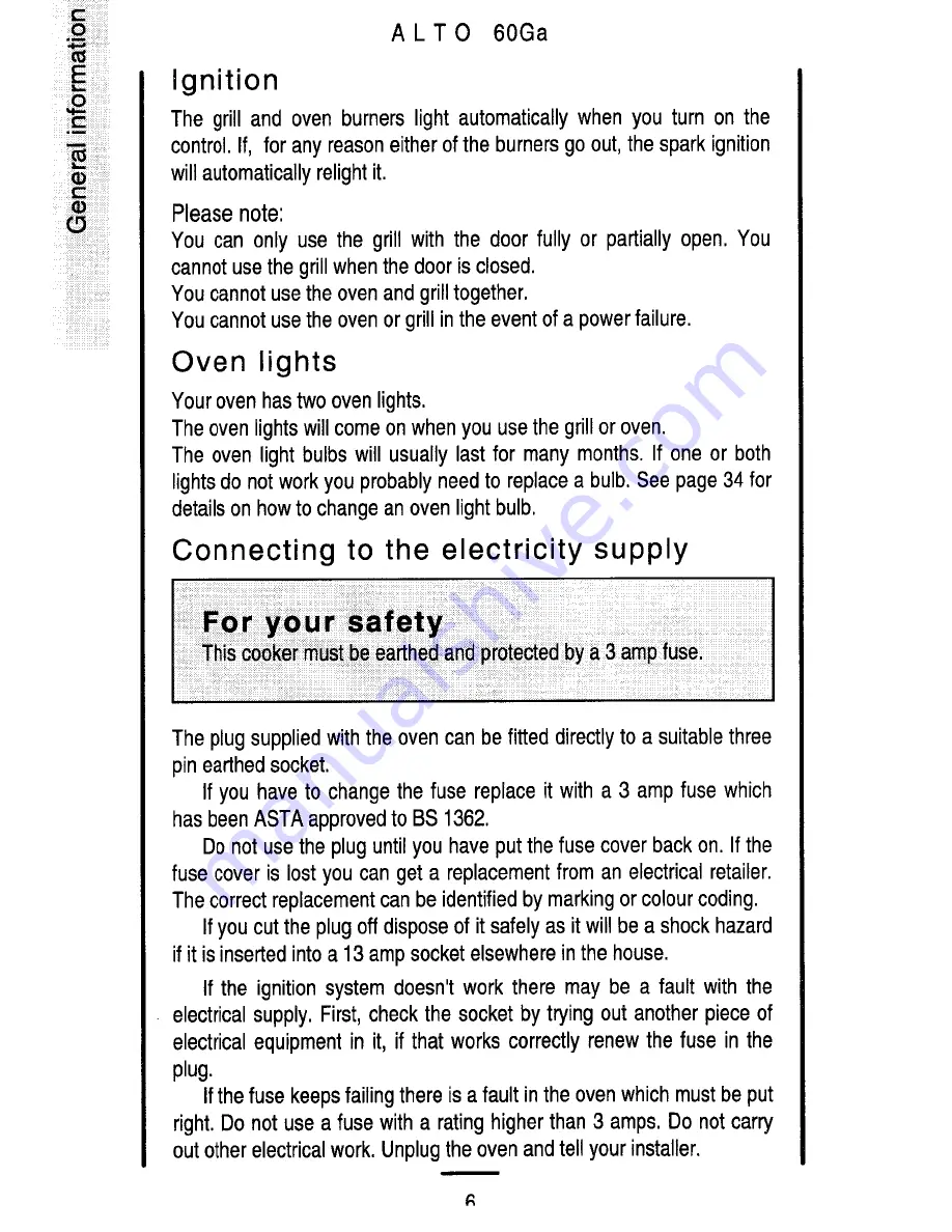 Parkinson Cowan Alto 60 Ga Owners Handbook And Installation Instructions Download Page 6