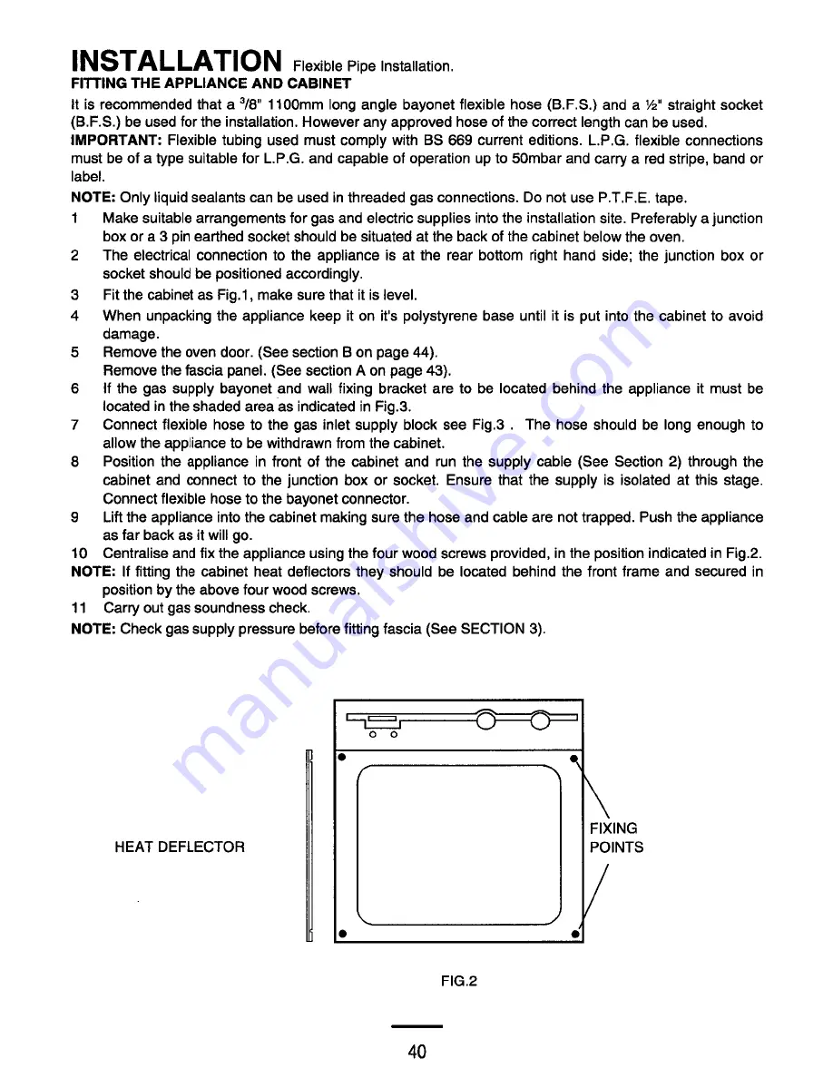 Parkinson Cowan Alto 60 Ga Owners Handbook And Installation Instructions Download Page 40