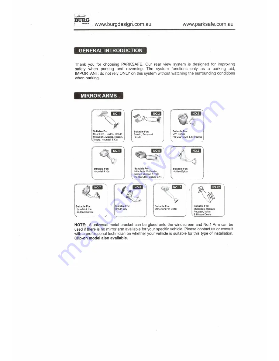 Parksafe CD-CM062 Скачать руководство пользователя страница 4