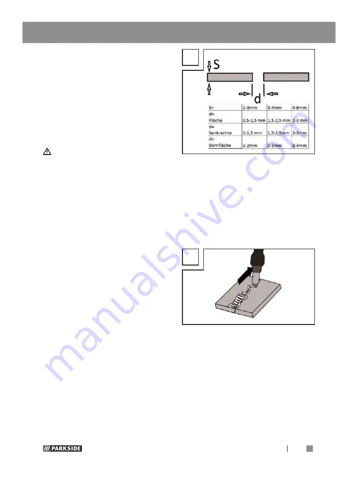 Parkside 303284 1907 Assembly, Operating And Safety Instructions Download Page 85