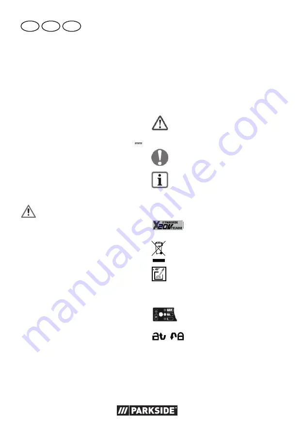 Parkside 326391 1904 Скачать руководство пользователя страница 6