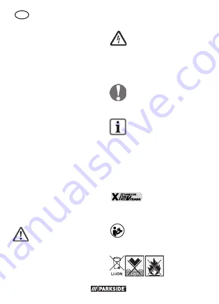 Parkside 338177 2001 Translation Of The Original Instructions Download Page 86