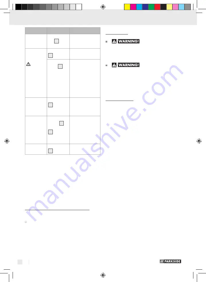 Parkside 89959 Operation And Safety Notes Download Page 38