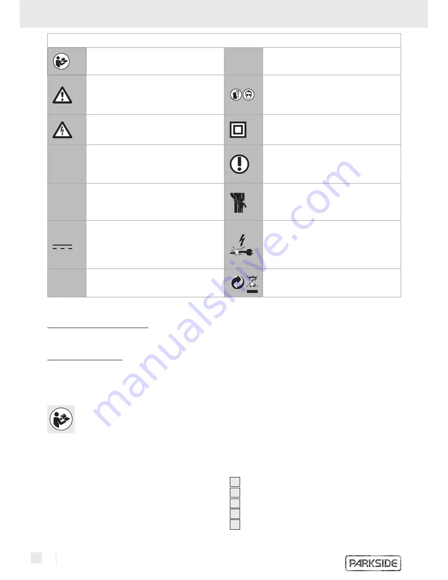 Parkside PFBS 9.6V Operating And Safety Instructions Manual Download Page 4