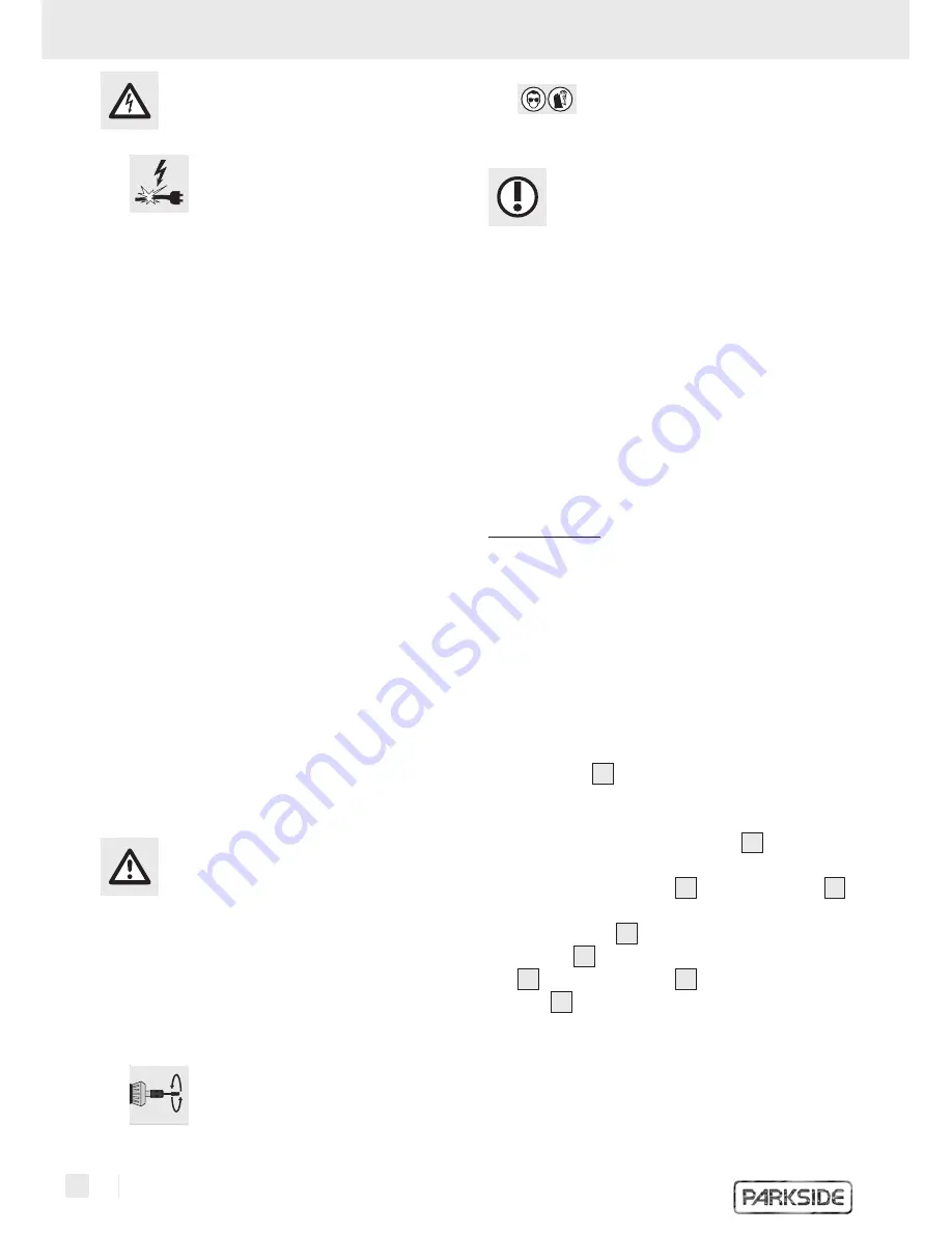 Parkside PFBS 9.6V Operating And Safety Instructions Manual Download Page 22