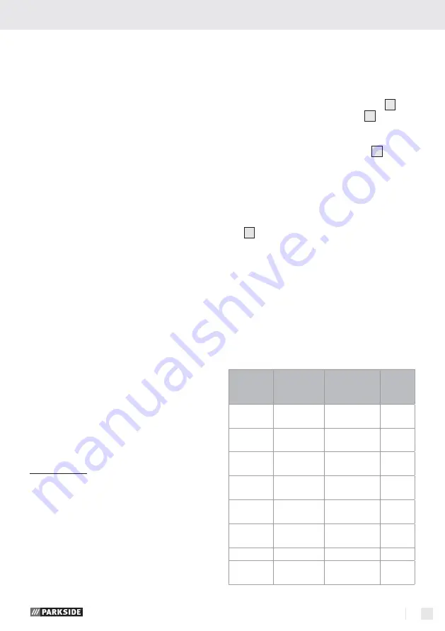 Parkside PWS 125 A1 Operation And Safety Notes Translation Of Original Operation Manual Download Page 48