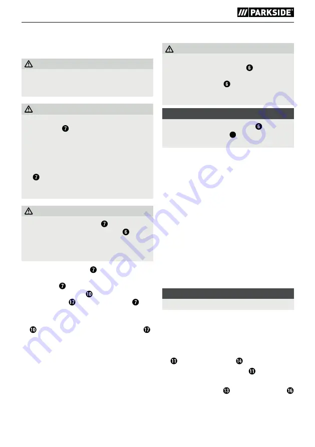 Parkside PWS 125 F5 Translation Of The Original Instructions Download Page 63