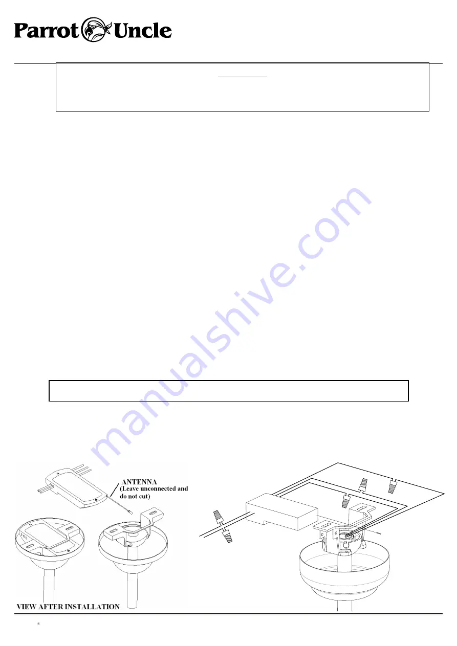 Parrot Uncle F6288 Owner'S Manual Download Page 6