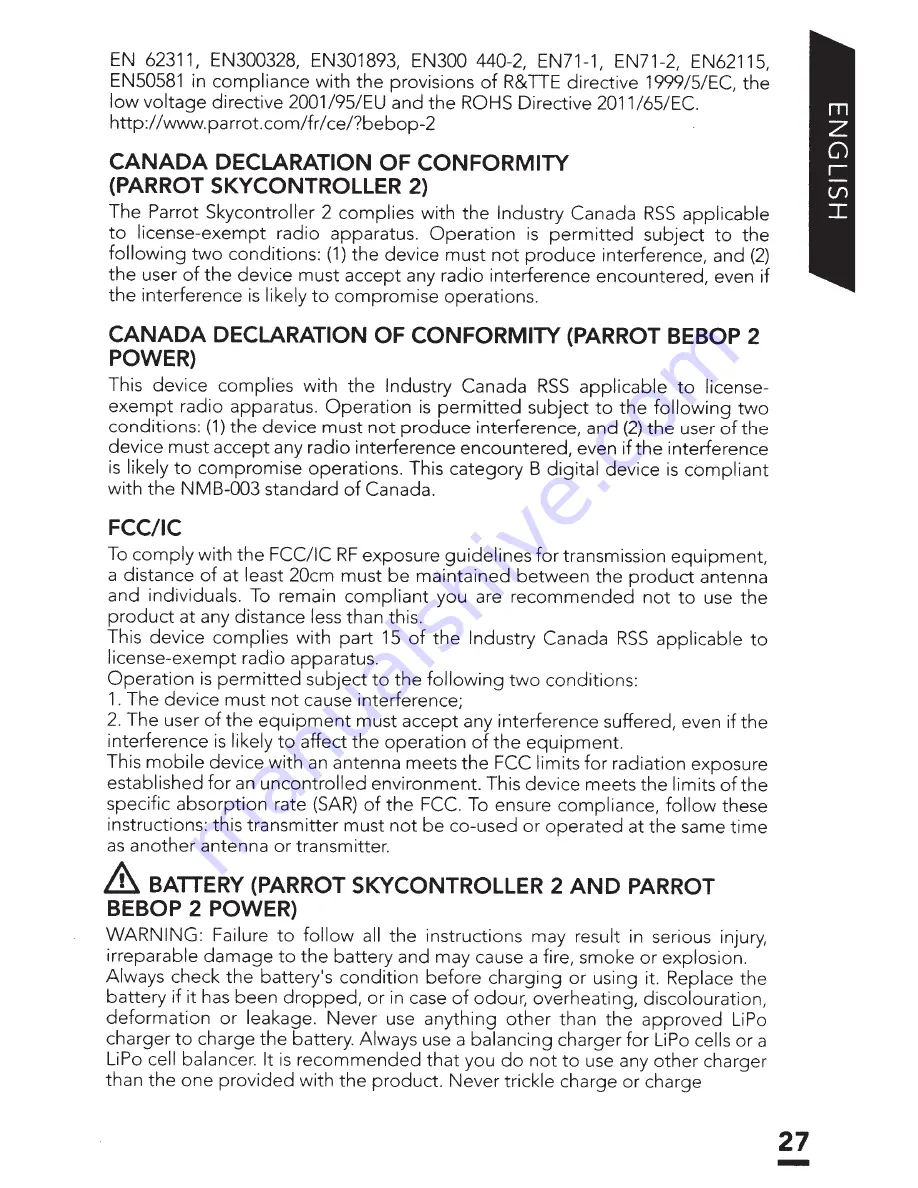 Parrot BEBOP 2 POWER Quick Start Manual Download Page 27