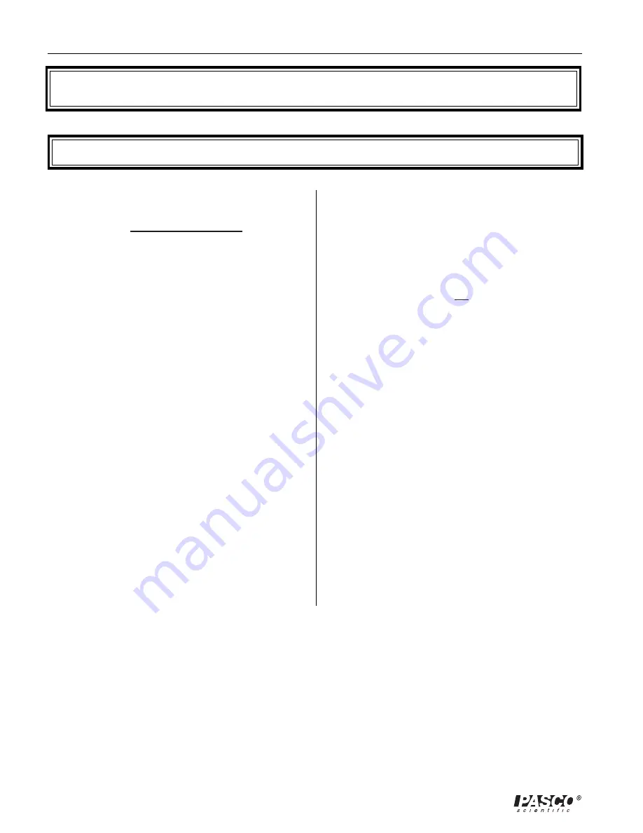 Pasco Scientific OS-9255A Instruction Manual And Experiment Manual Download Page 24