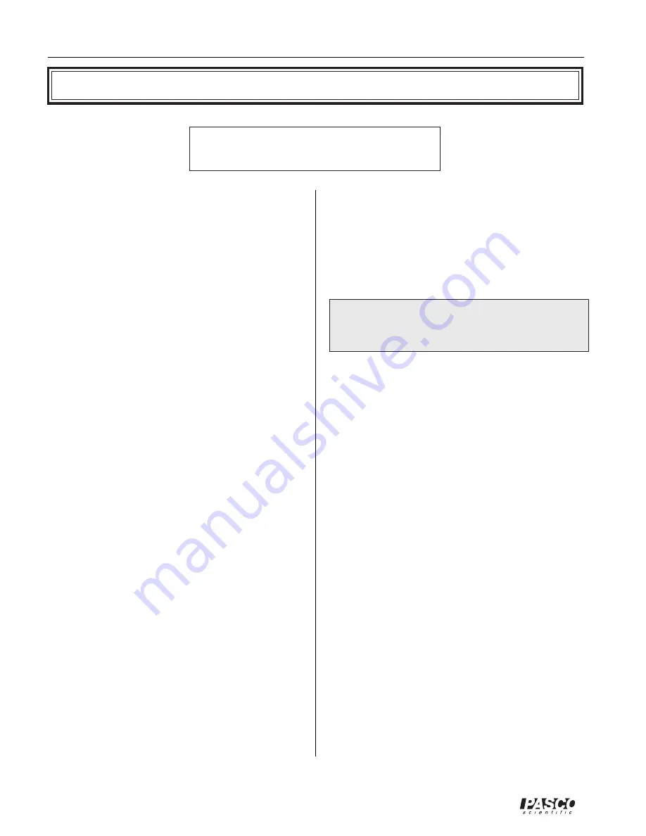 Pasco Scientific SF-9216 Instruction Manual Download Page 4