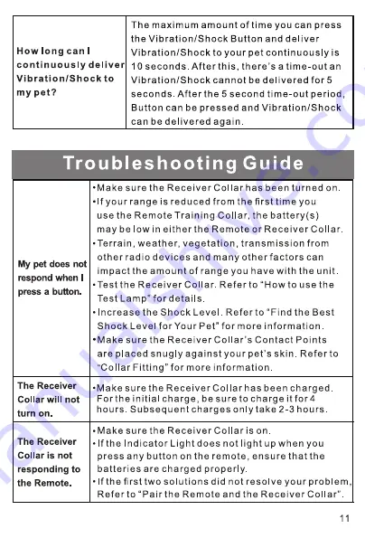 Patpet p-collar 360 Quick Start Manual Download Page 11