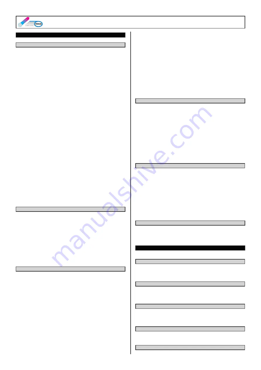 PAVARINI COMPONENTS TEXA TX050 Instruction Manual Download Page 10