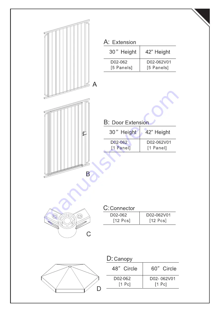 PawHut D02-062 Assembly & Instruction Manual Download Page 3