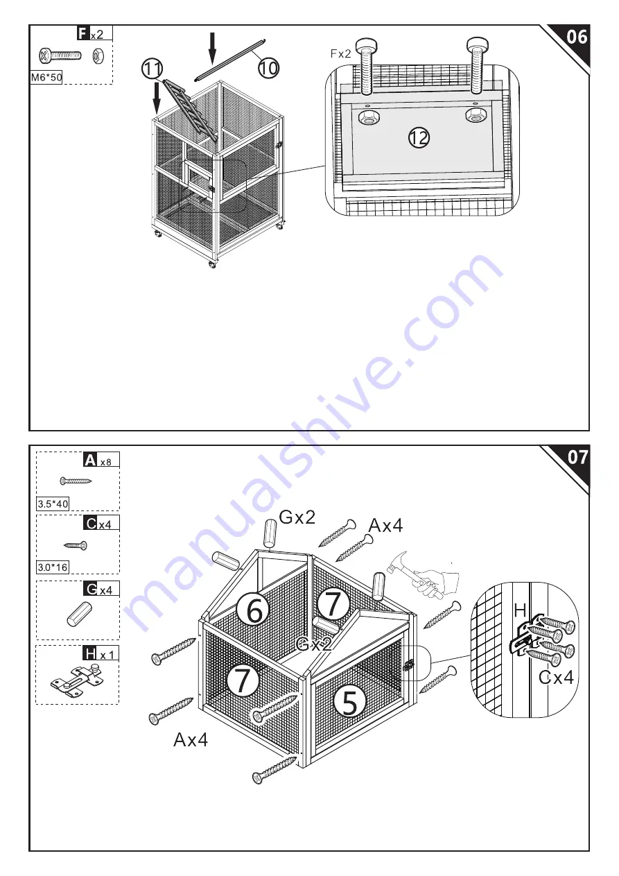 PawHut D10-082 Assembly & Instruction Manual Download Page 6