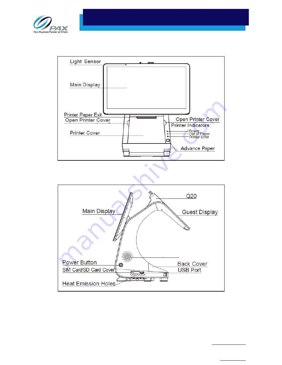 PAX E800 Reference Manual Download Page 12