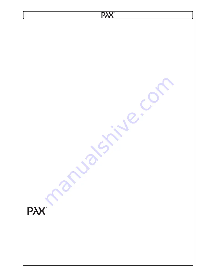 PAX Eos 100 Installation Manual Download Page 38