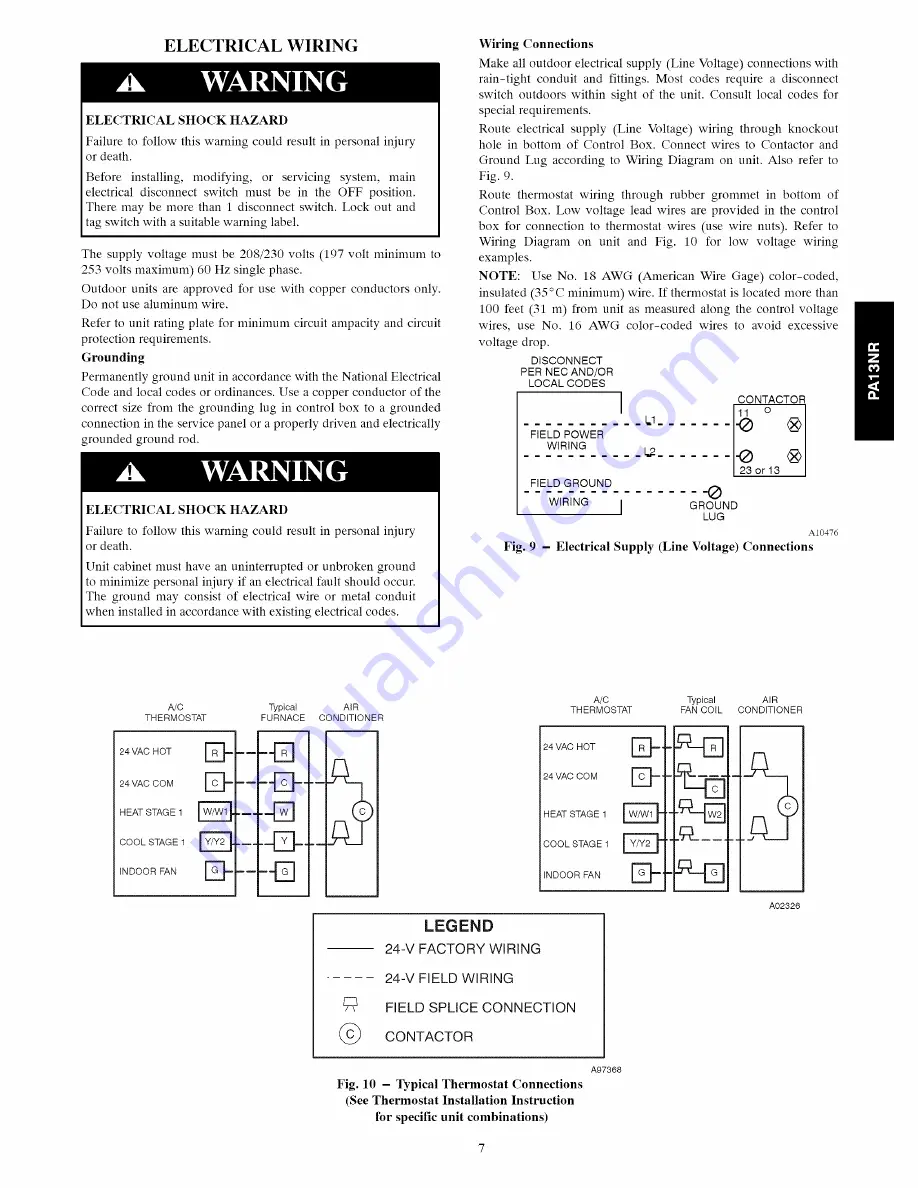 Payne PA13NR018 Installation Instructions Manual Download Page 7