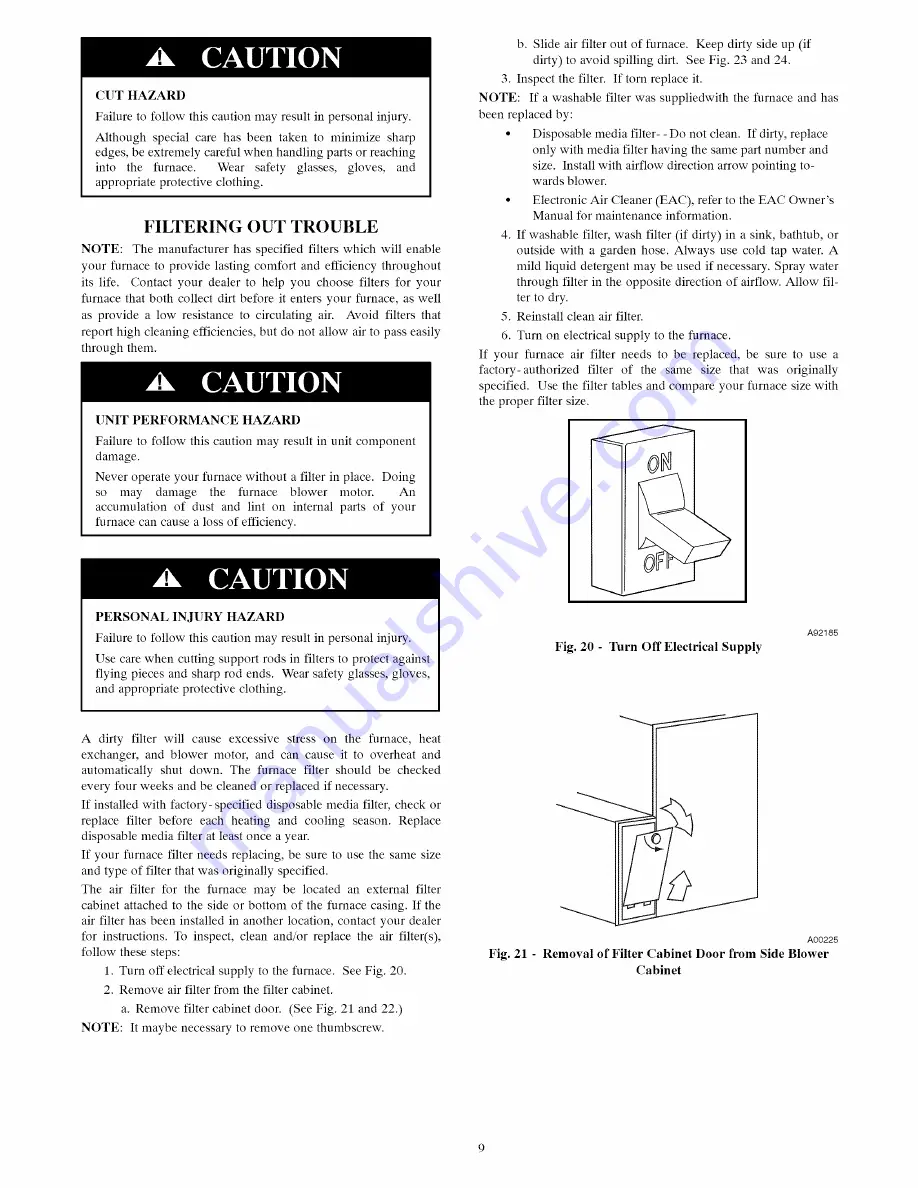 Payne PG95XAT30040 Owner'S Manual Download Page 9