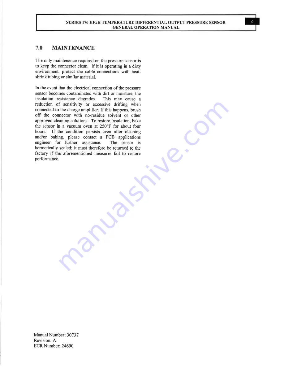 PCB Piezotronics 176M12 Installation And Operating Manual Download Page 9