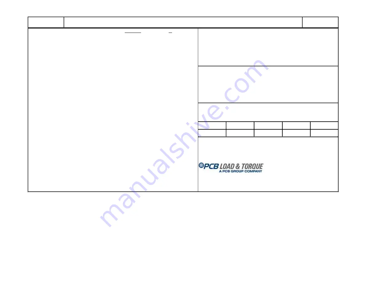 PCB Load&Torque 1380-02A Installation And Operating Manual Download Page 11