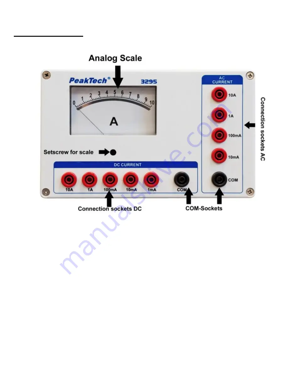 PeakTech 3295 Operation Manual Download Page 15