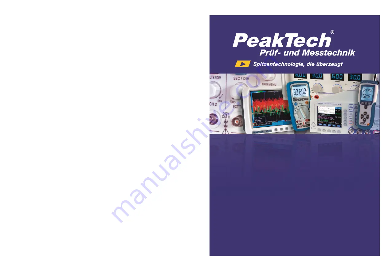 PeakTech 8005 Operation Manual Download Page 1