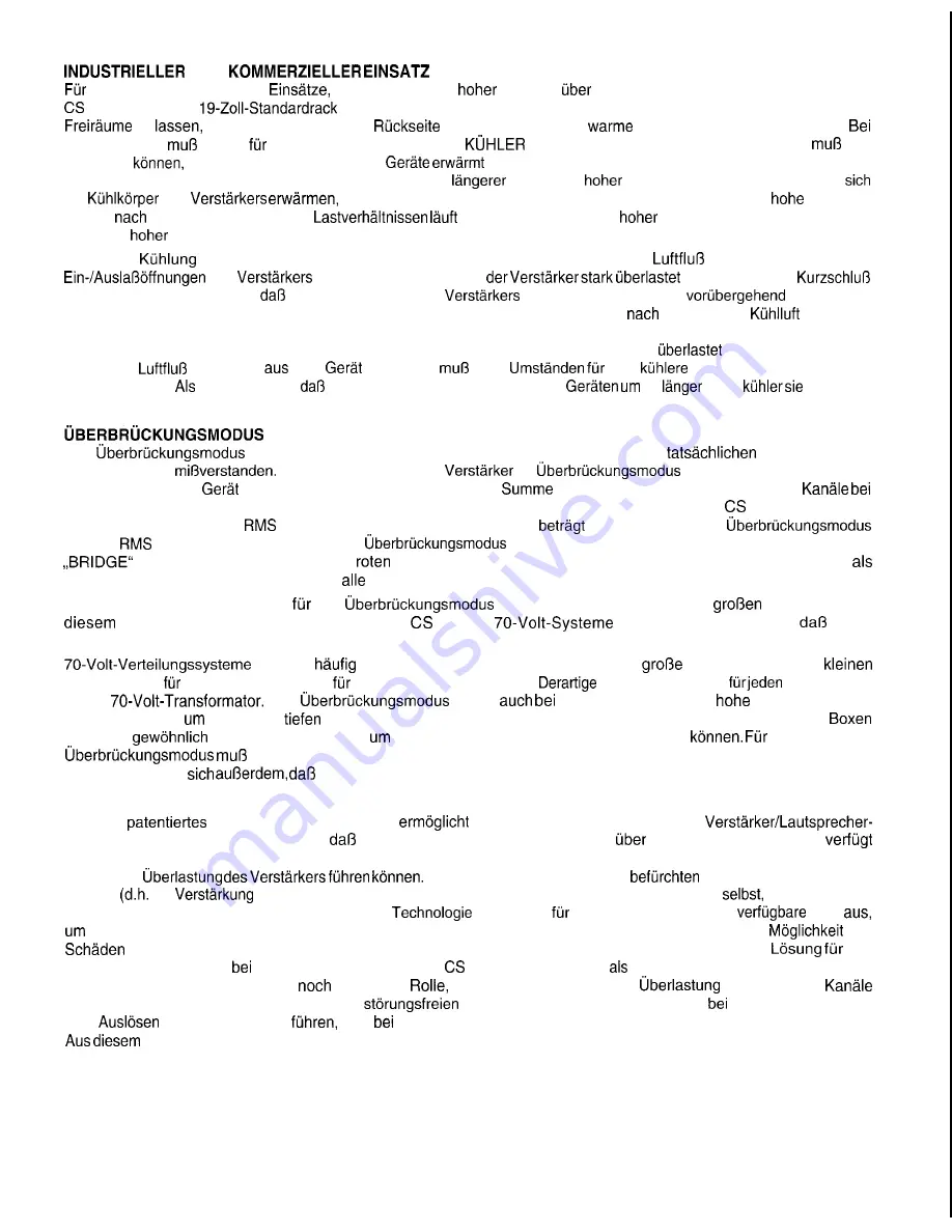 Peavey CS 3000G Operating Manual Download Page 25