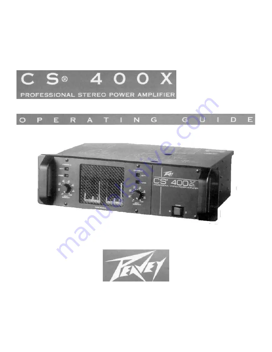 Peavey CS 400x Скачать руководство пользователя страница 1