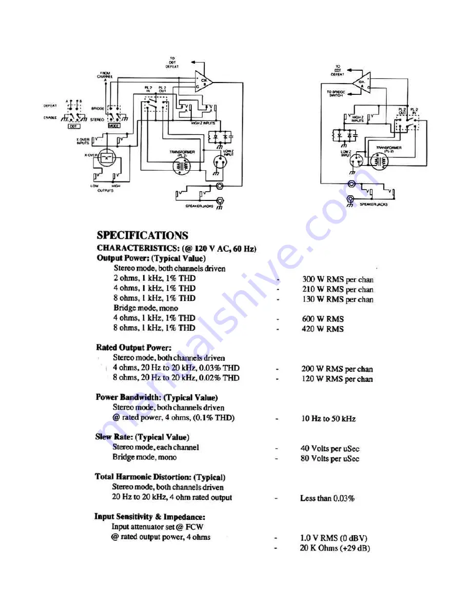 Peavey CS 400x Operating Manual Download Page 13