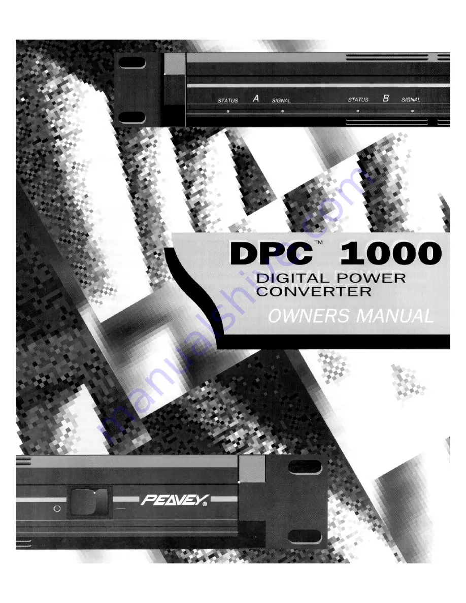 Peavey DPC 1000 Owner'S Manual Download Page 1