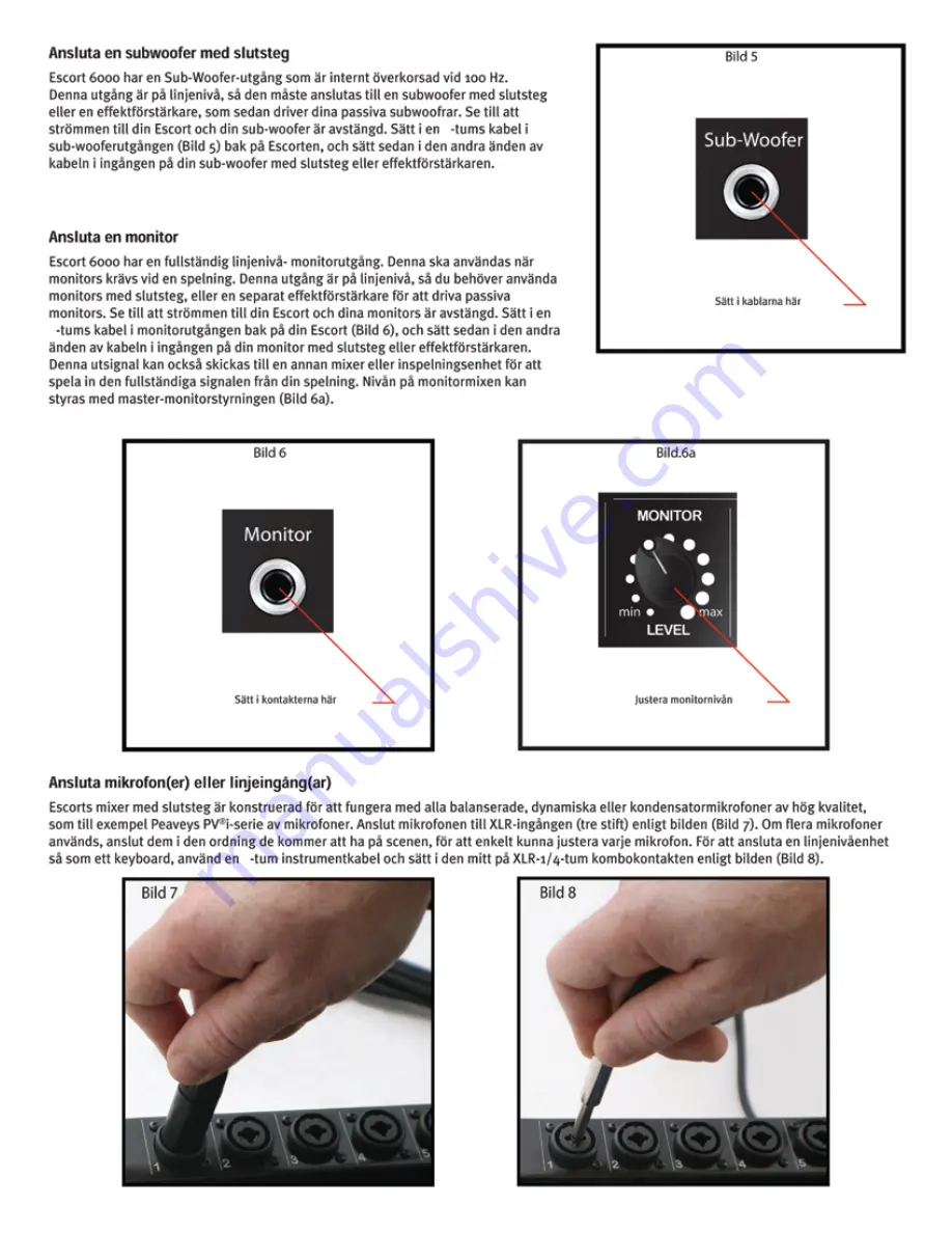 Peavey Escort 6000 Operating Manual Download Page 62