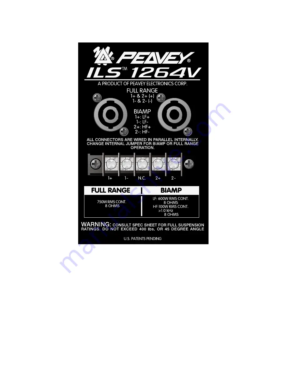 Peavey ILS 1264V Specifications Download Page 10