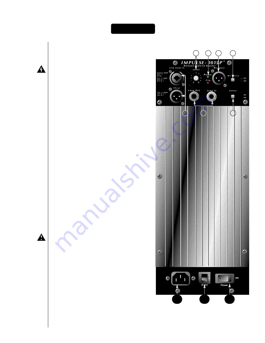 Peavey Impulse 1015P Operation Manual Download Page 5