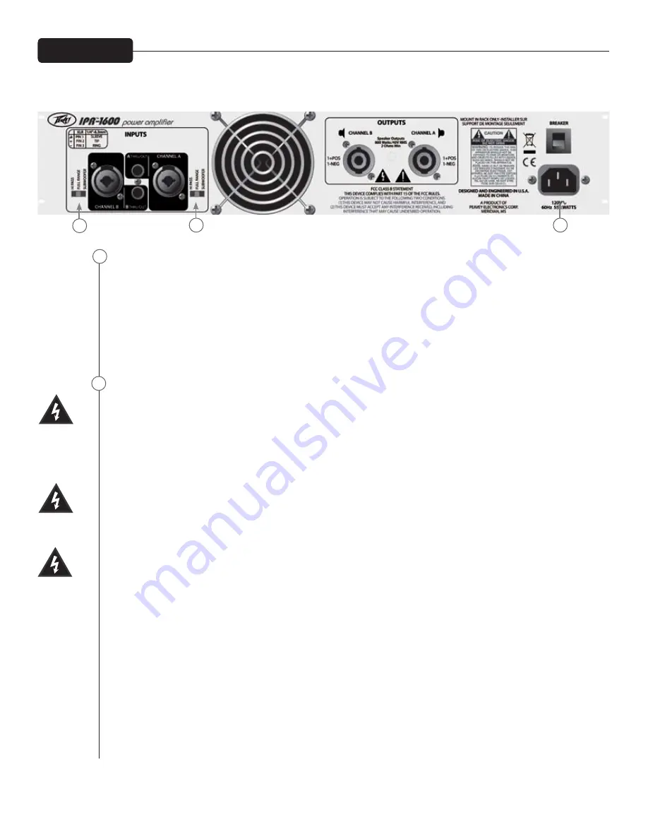 Peavey IPR 1600 Operating Manual Download Page 127