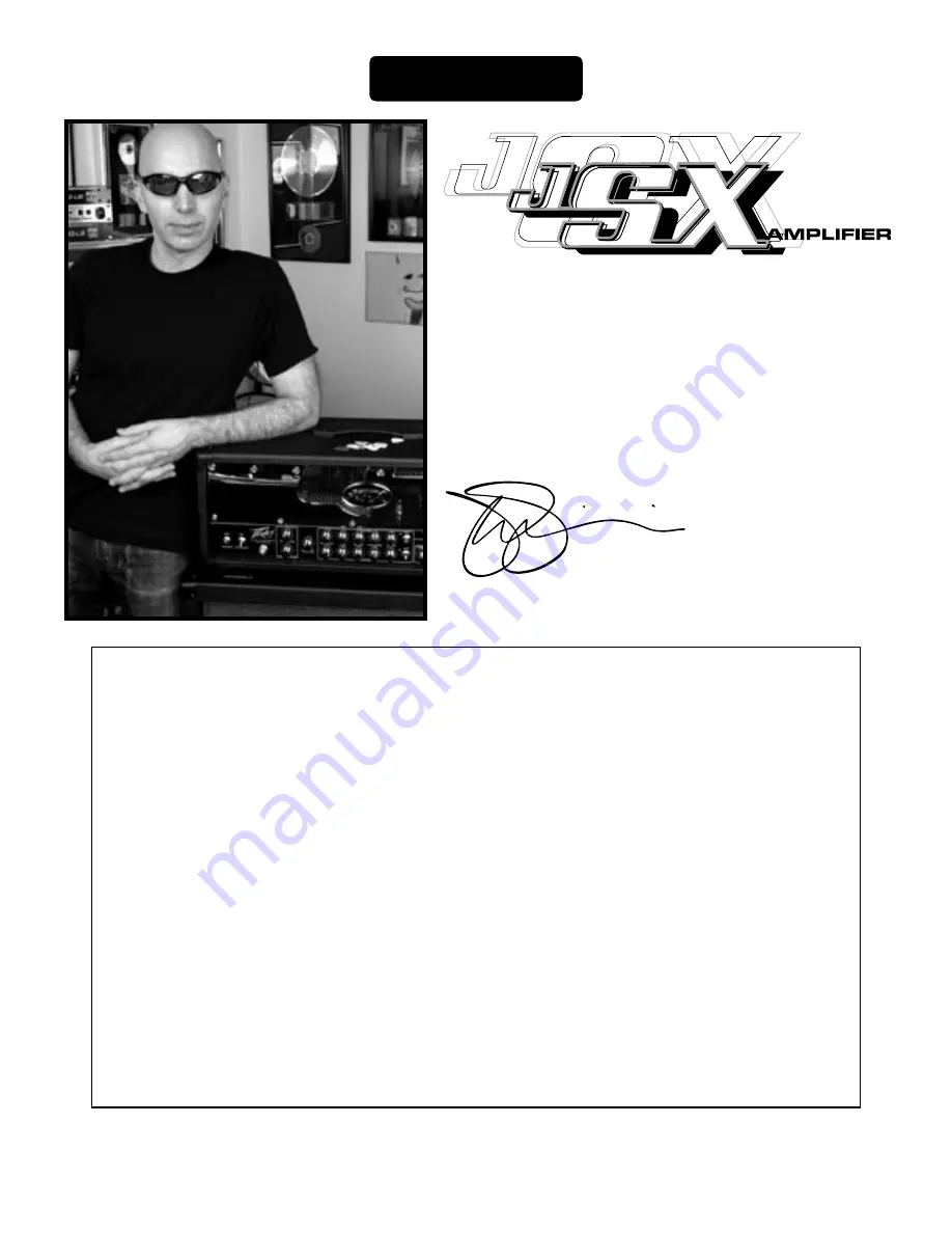 Peavey Joe Satriani Signature Owner'S Manual Download Page 20