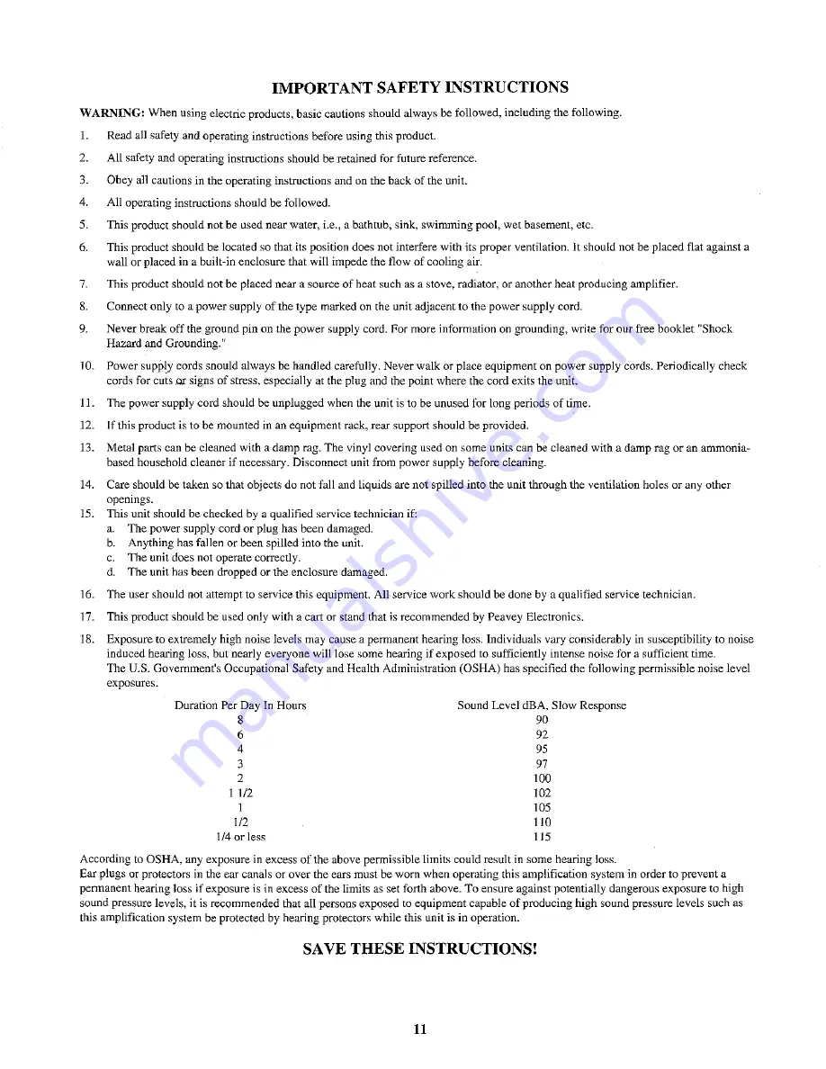 Peavey Kilobass User Manual Download Page 11