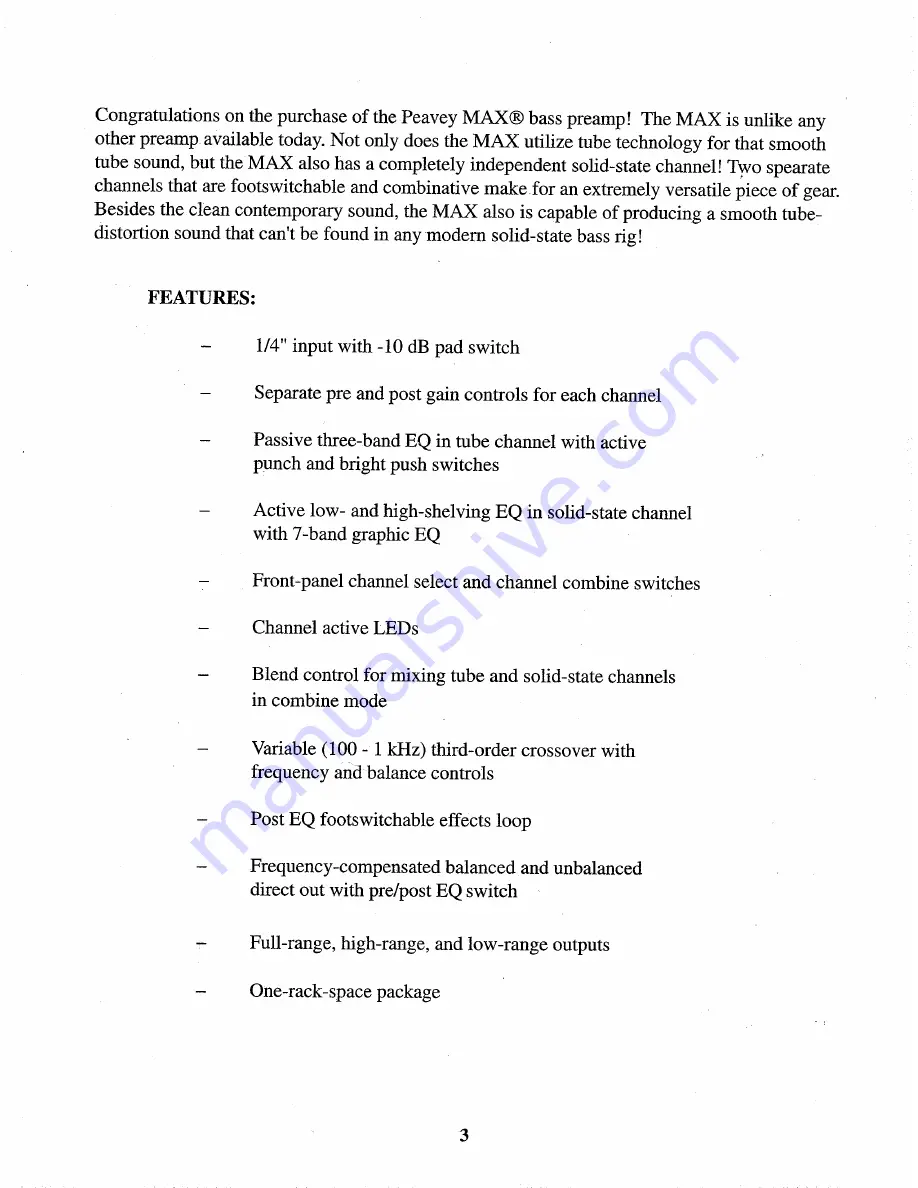 Peavey Lo Max 15 Manual Download Page 3