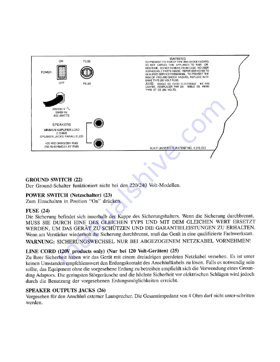 Peavey Mark VI Bass Owner'S Manual Download Page 16