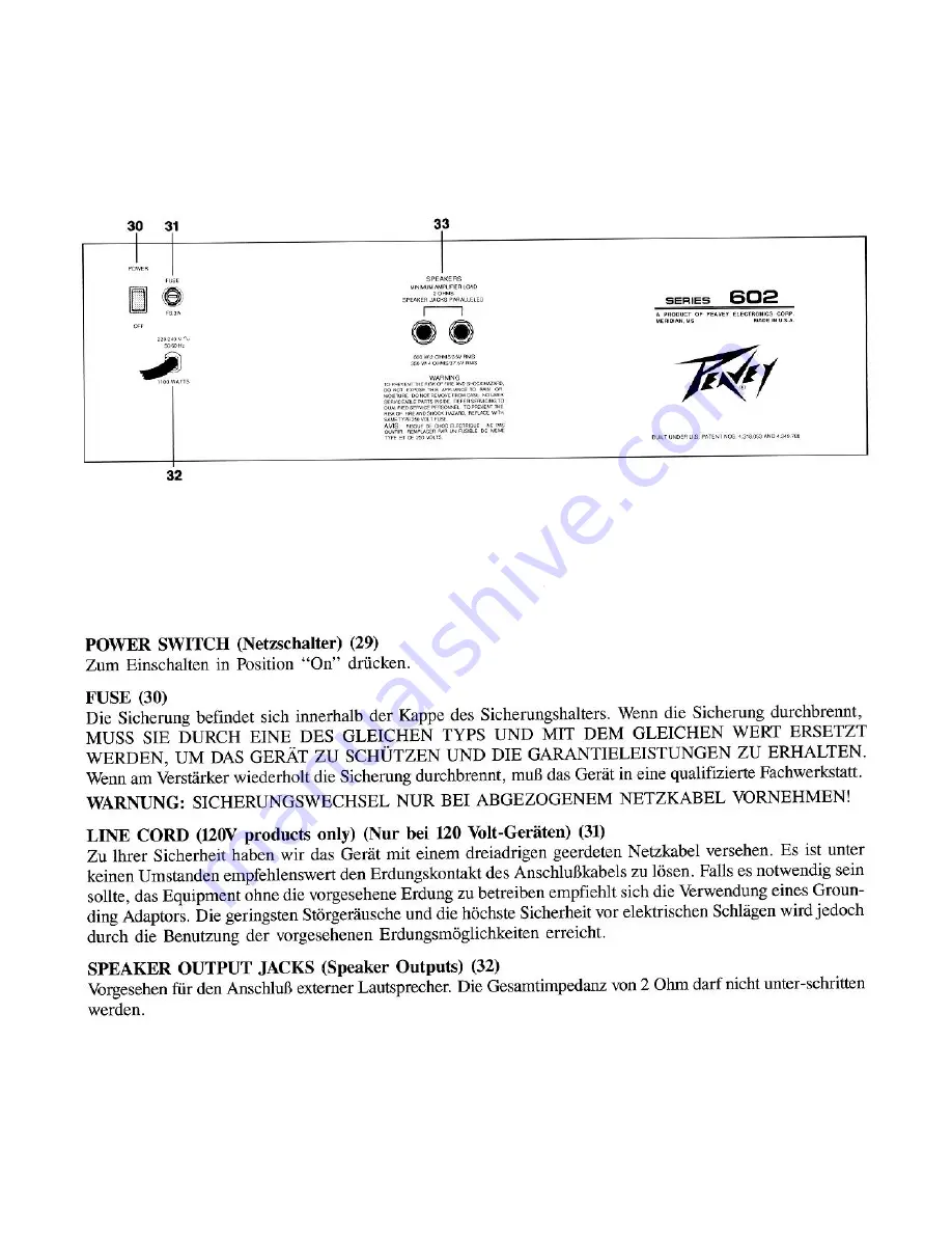 Peavey Mark VIII Series Bass XP Скачать руководство пользователя страница 20