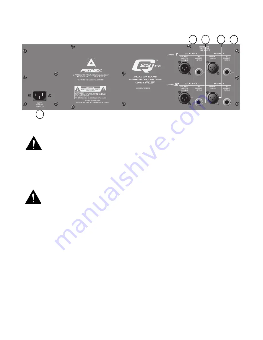 Peavey Q 231F Dual Owner'S Manual Download Page 13