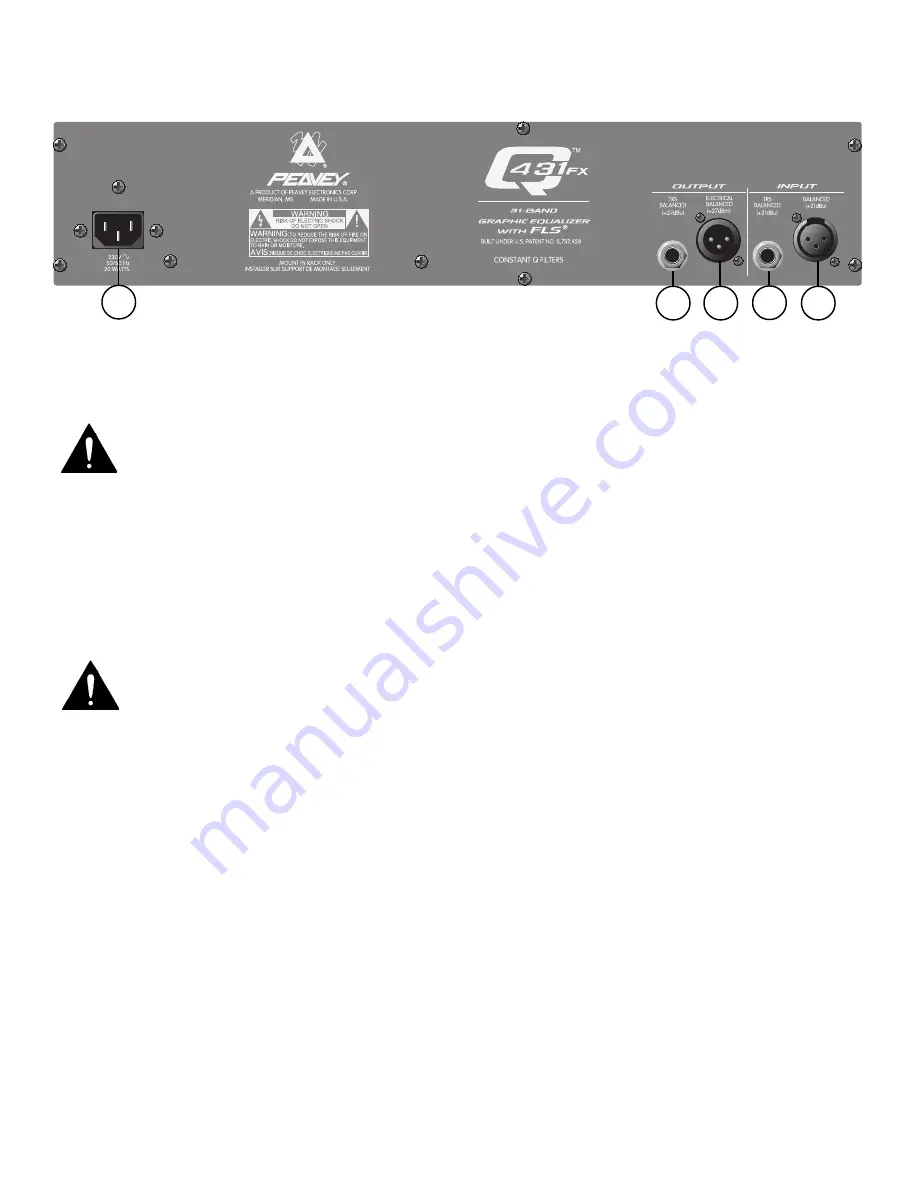 Peavey Q 431FX Owner'S Manual Download Page 13